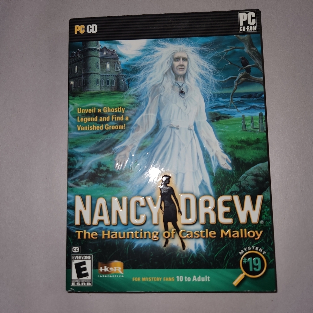 2008 Nancy Drew The Haunting Of Castle Malloy #19 PC Game CD ROM New Sealed Her